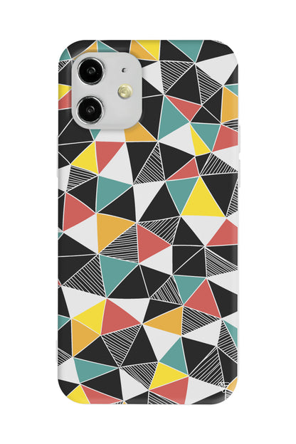 Mosaic Lansman Model İçi Kadife Silikon Telefon Kılıfı