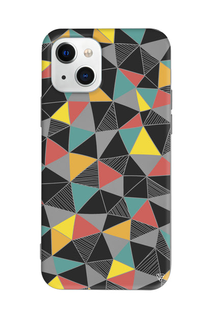 Mosaic Lansman Model İçi Kadife Silikon Telefon Kılıfı