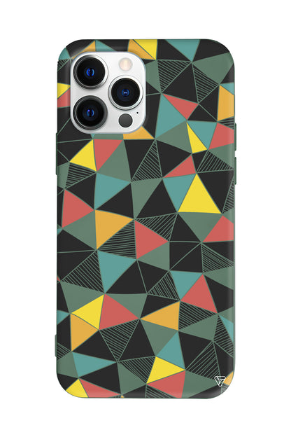 Mosaic Lansman Model İçi Kadife Silikon Telefon Kılıfı