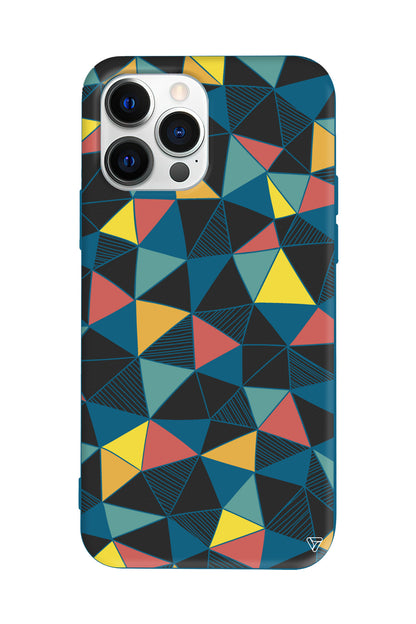 Mosaic Lansman Model İçi Kadife Silikon Telefon Kılıfı