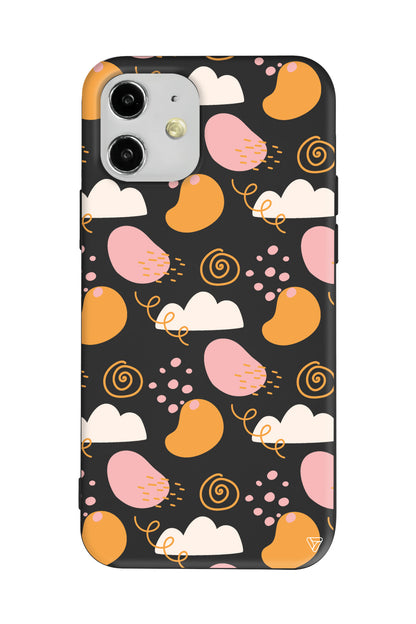 Abstract Lansman Model İçi Kadife Silikon Telefon Kılıfı