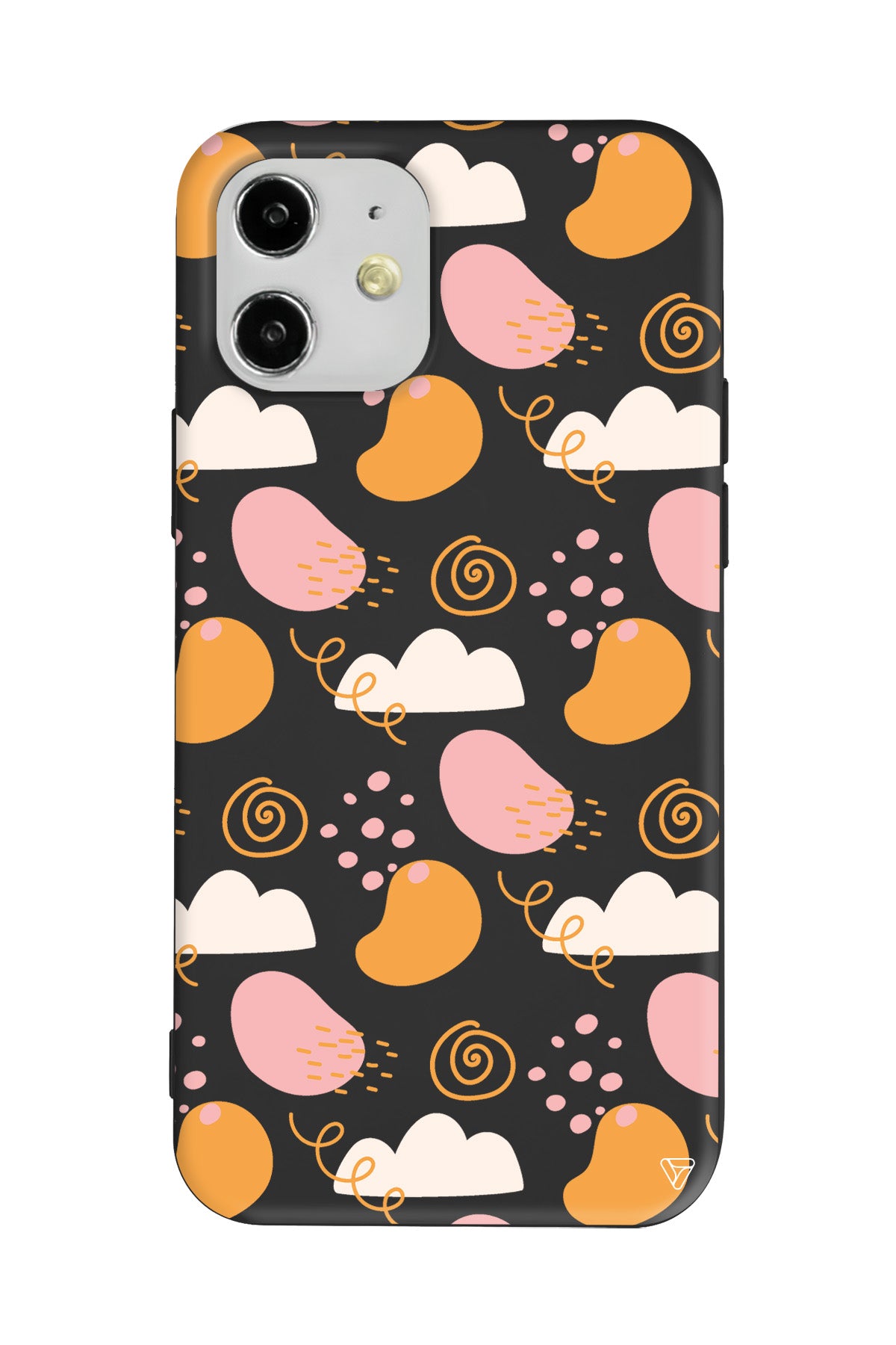 Abstract Lansman Model İçi Kadife Silikon Telefon Kılıfı