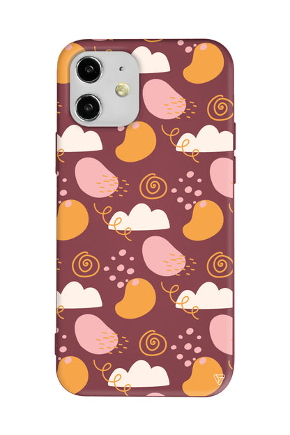 Abstract Lansman Model İçi Kadife Silikon Telefon Kılıfı