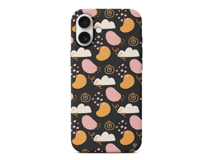 Abstract Lansman Model İçi Kadife Silikon Telefon Kılıfı