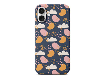 Abstract Lansman Model İçi Kadife Silikon Telefon Kılıfı