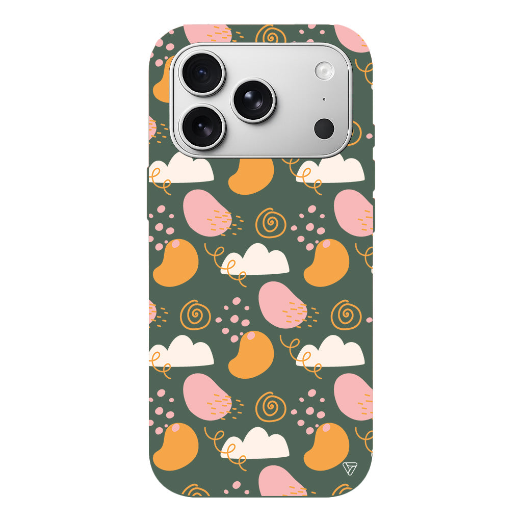 Abstract Lansman Model İçi Kadife Silikon Telefon Kılıfı