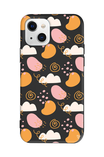 Abstract Lansman Model İçi Kadife Silikon Telefon Kılıfı