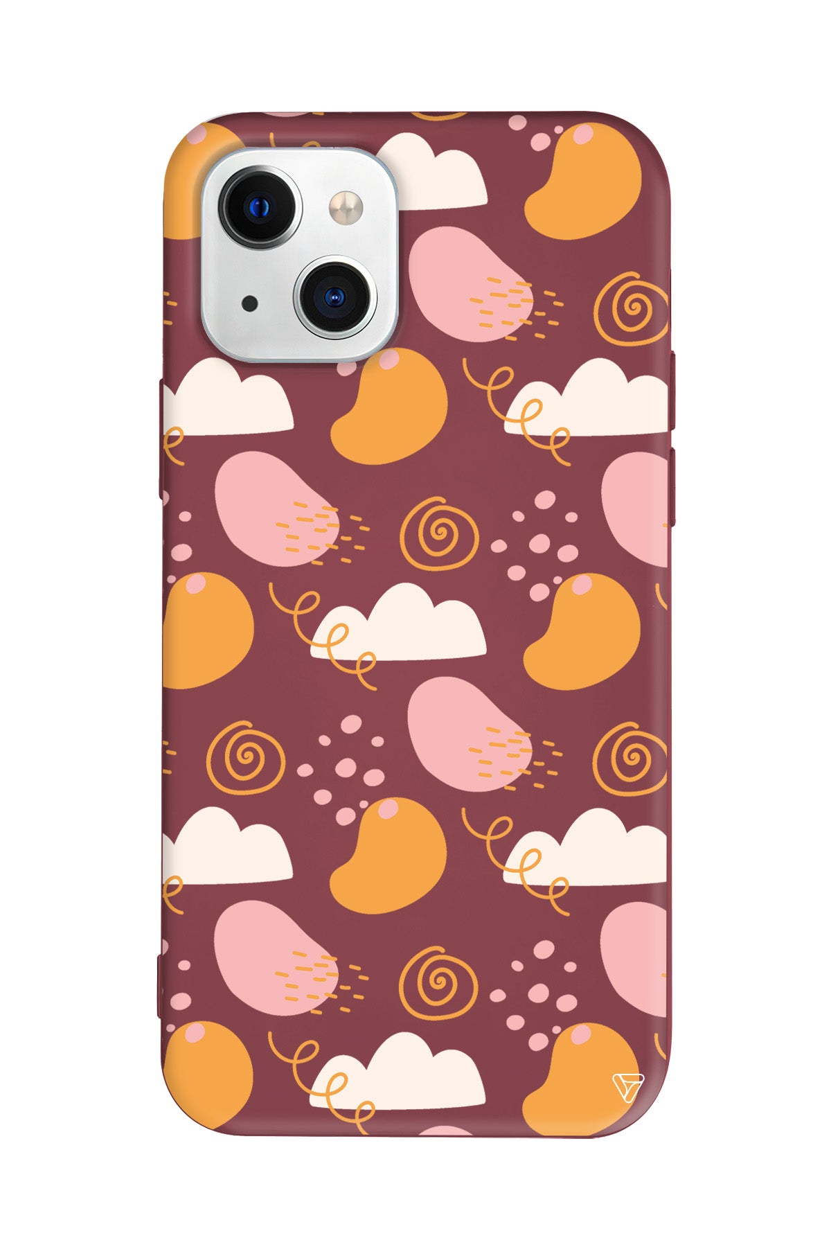 Abstract Lansman Model İçi Kadife Silikon Telefon Kılıfı