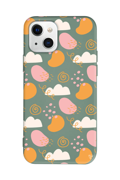 Abstract Lansman Model İçi Kadife Silikon Telefon Kılıfı