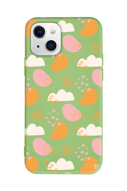 Abstract Lansman Model İçi Kadife Silikon Telefon Kılıfı