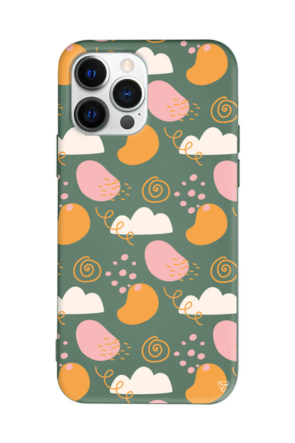 Abstract Lansman Model İçi Kadife Silikon Telefon Kılıfı