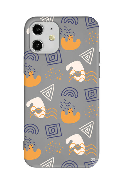 Abstract 2 Lansman Model İçi Kadife Silikon Telefon Kılıfı