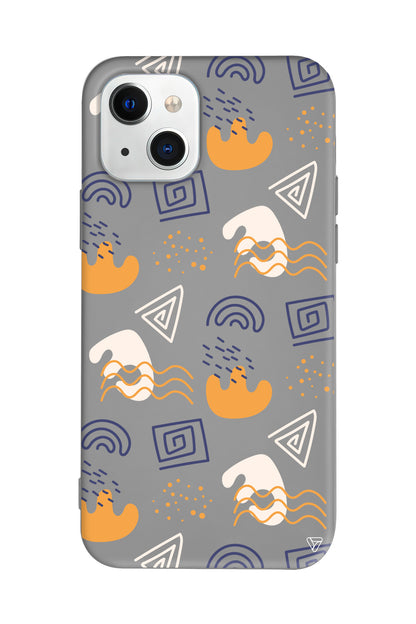 Abstract 2 Lansman Model İçi Kadife Silikon Telefon Kılıfı