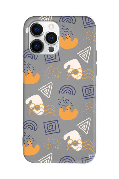 Abstract 2 Lansman Model İçi Kadife Silikon Telefon Kılıfı