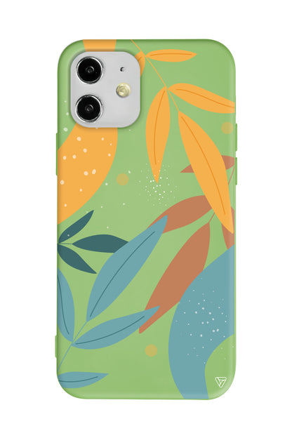 Leaf Shape Lansman Model İçi Kadife Silikon Telefon Kılıfı