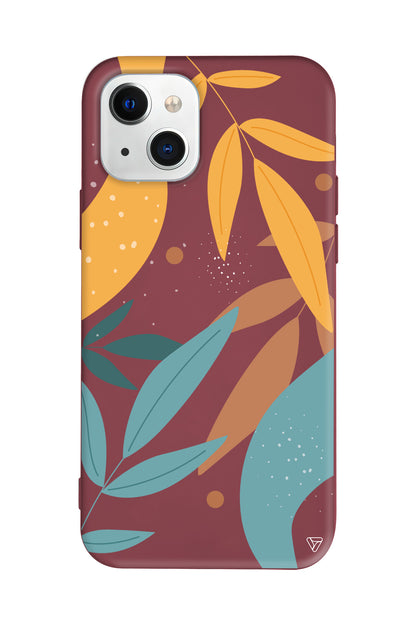 Leaf Shape Lansman Model İçi Kadife Silikon Telefon Kılıfı