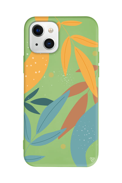 Leaf Shape Lansman Model İçi Kadife Silikon Telefon Kılıfı