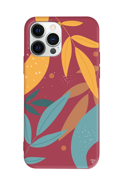 Leaf Shape Lansman Model İçi Kadife Silikon Telefon Kılıfı