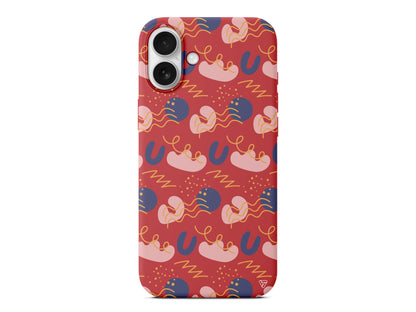 Abstract 1 Lansman Model İçi Kadife Silikon Telefon Kılıfı – Plus Serisine Özel