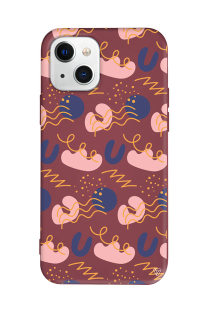 Abstract 1 Lansman Model İçi Kadife Silikon Telefon Kılıfı – Plus Serisine Özel