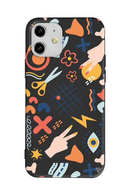 Peace Lansman Model İçi Kadife Silikon Telefon Kılıfı