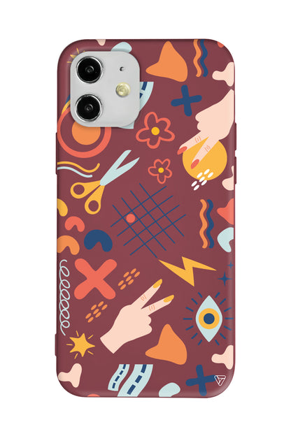 Peace Lansman Model İçi Kadife Silikon Telefon Kılıfı