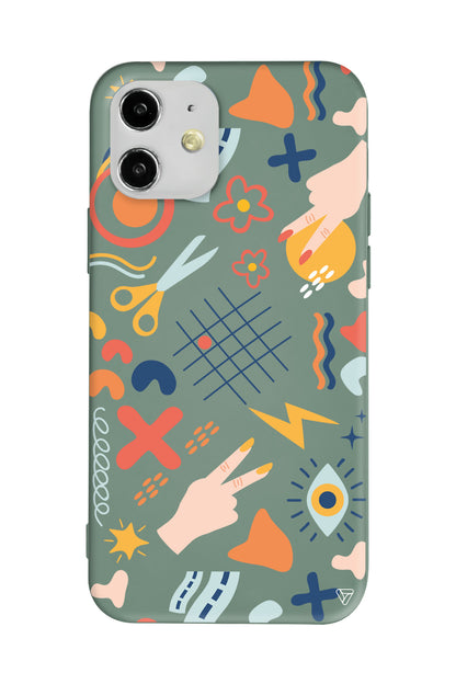 Peace Lansman Model İçi Kadife Silikon Telefon Kılıfı