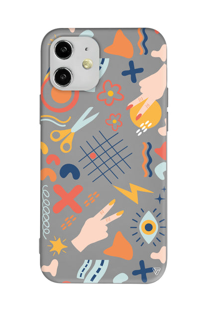 Peace Lansman Model İçi Kadife Silikon Telefon Kılıfı