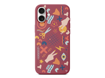 Peace Lansman Model İçi Kadife Silikon Telefon Kılıfı