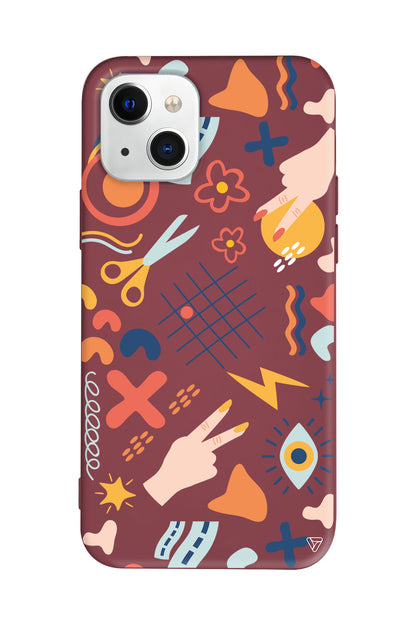 Peace Lansman Model İçi Kadife Silikon Telefon Kılıfı