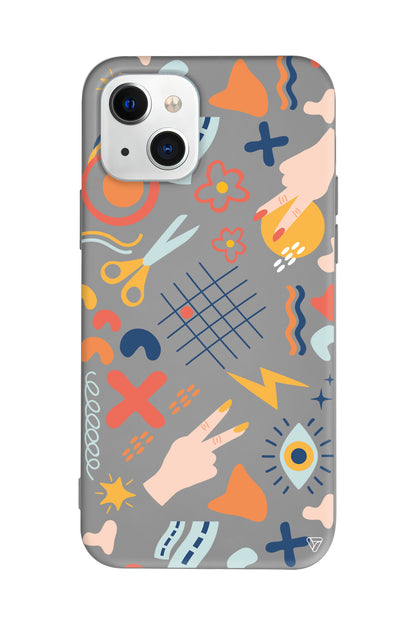 Peace Lansman Model İçi Kadife Silikon Telefon Kılıfı