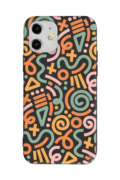 Doodle Lansman Model İçi Kadife Silikon Telefon Kılıfı