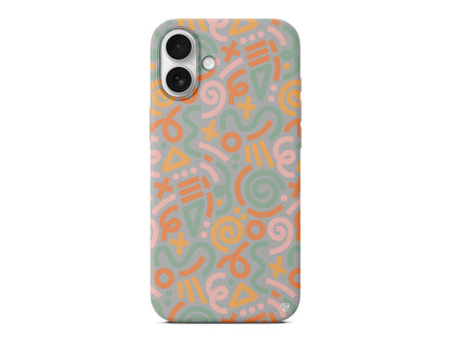 Doodle Lansman Model İçi Kadife Silikon Telefon Kılıfı