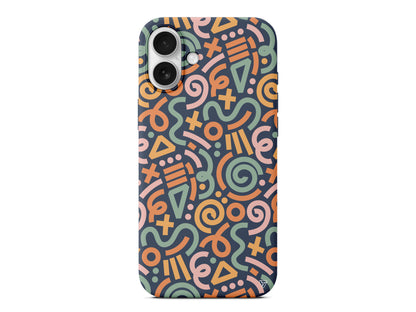 Doodle Lansman Model İçi Kadife Silikon Telefon Kılıfı