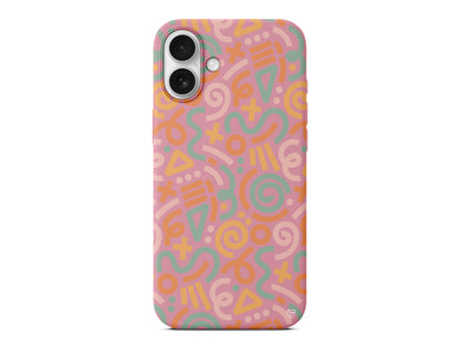 Doodle Lansman Model İçi Kadife Silikon Telefon Kılıfı – Plus Serisine Özel