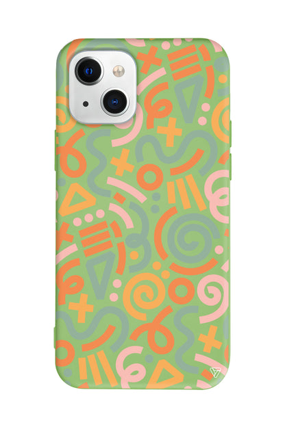 Doodle Lansman Model İçi Kadife Silikon Telefon Kılıfı