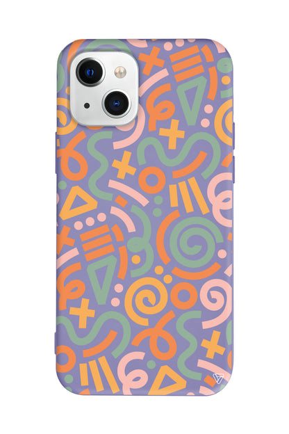 Doodle Lansman Model İçi Kadife Silikon Telefon Kılıfı