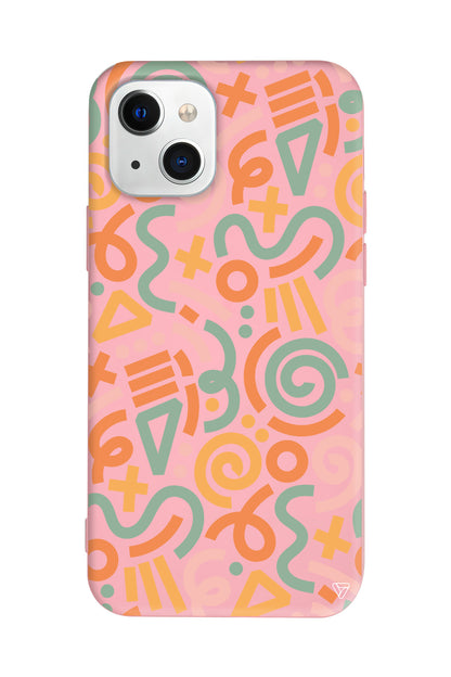 Doodle Lansman Model İçi Kadife Silikon Telefon Kılıfı