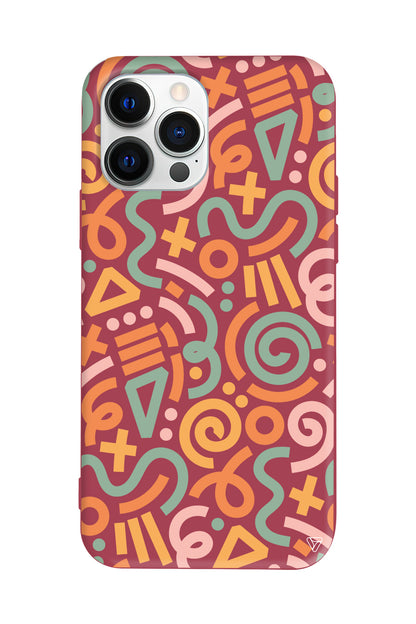 Doodle Lansman Model İçi Kadife Silikon Telefon Kılıfı