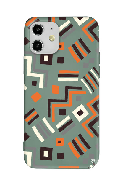 Etnik Shapes Lansman Model İçi Kadife Silikon Telefon Kılıfı