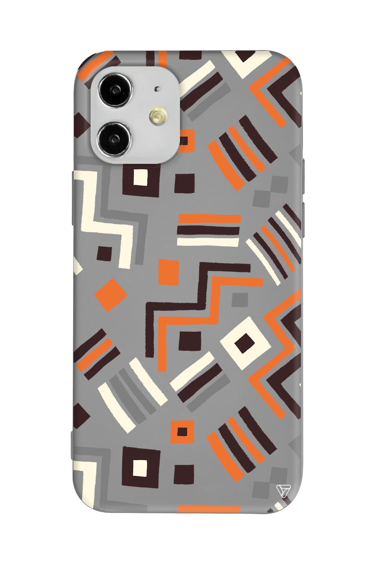 Etnik Shapes Lansman Model İçi Kadife Silikon Telefon Kılıfı