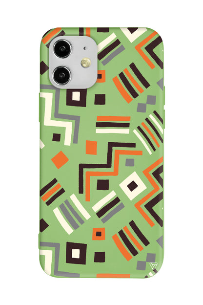 Etnik Shapes Lansman Model İçi Kadife Silikon Telefon Kılıfı