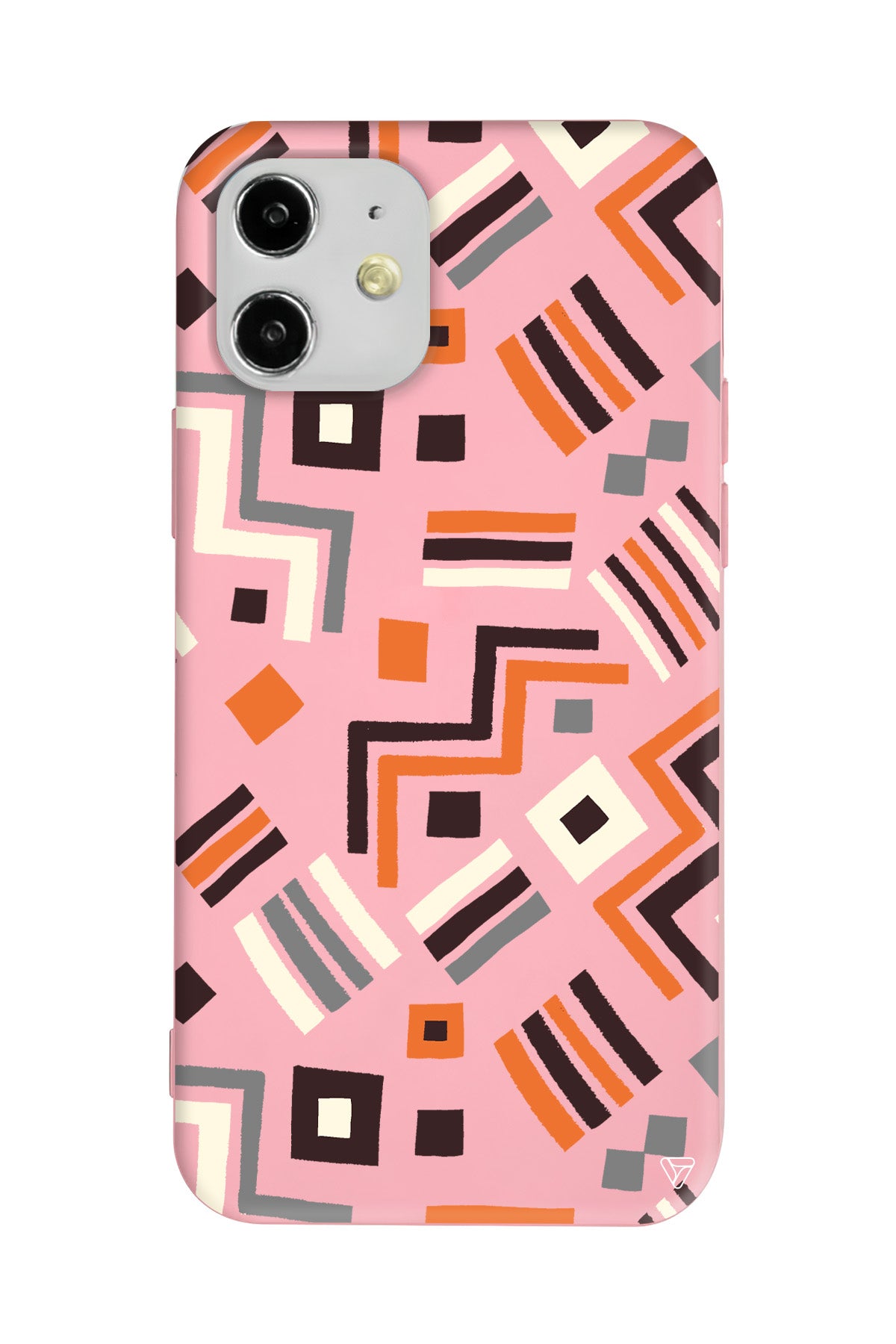 Etnik Shapes Lansman Model İçi Kadife Silikon Telefon Kılıfı