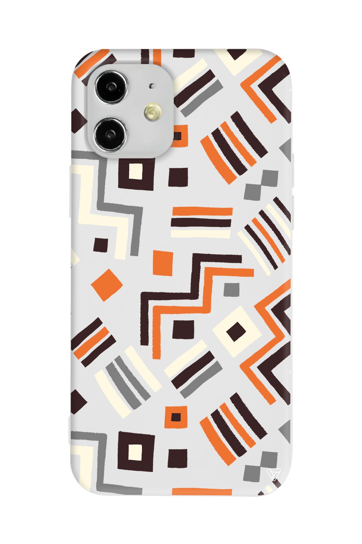 Etnik Shapes Lansman Model İçi Kadife Silikon Telefon Kılıfı