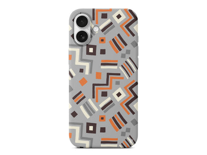 Etnik Shapes Lansman Model İçi Kadife Silikon Telefon Kılıfı