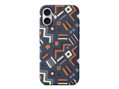 Etnik Shapes Lansman Model İçi Kadife Silikon Telefon Kılıfı