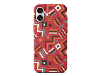 Etnik Shapes Lansman Model İçi Kadife Silikon Telefon Kılıfı – Plus Serisine Özel