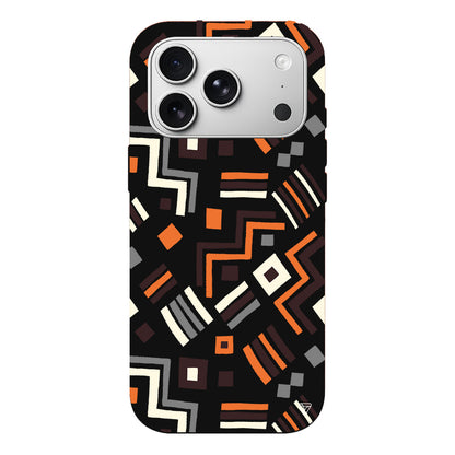 Etnik Shapes Lansman Model İçi Kadife Silikon Telefon Kılıfı