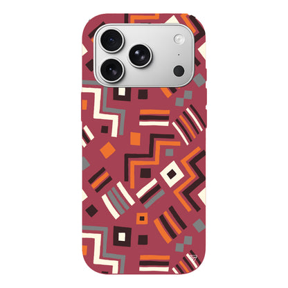 Etnik Shapes Lansman Model İçi Kadife Silikon Telefon Kılıfı