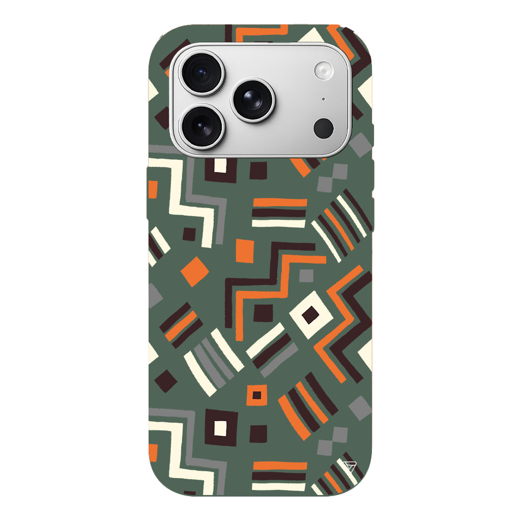 Etnik Shapes Lansman Model İçi Kadife Silikon Telefon Kılıfı